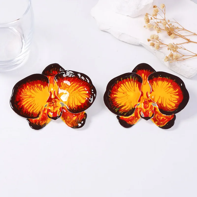 Boucles d'oreilles Orchidée