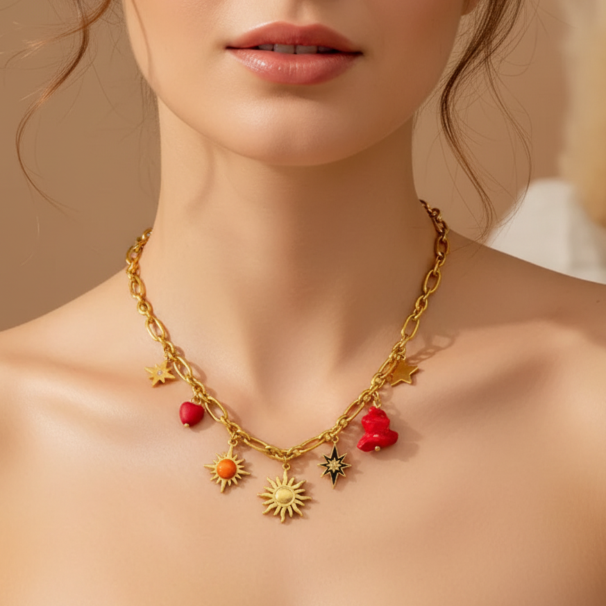 Collier Solena rouge