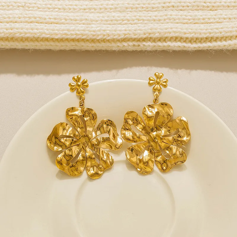 Boucles d'oreilles Hibiscus
