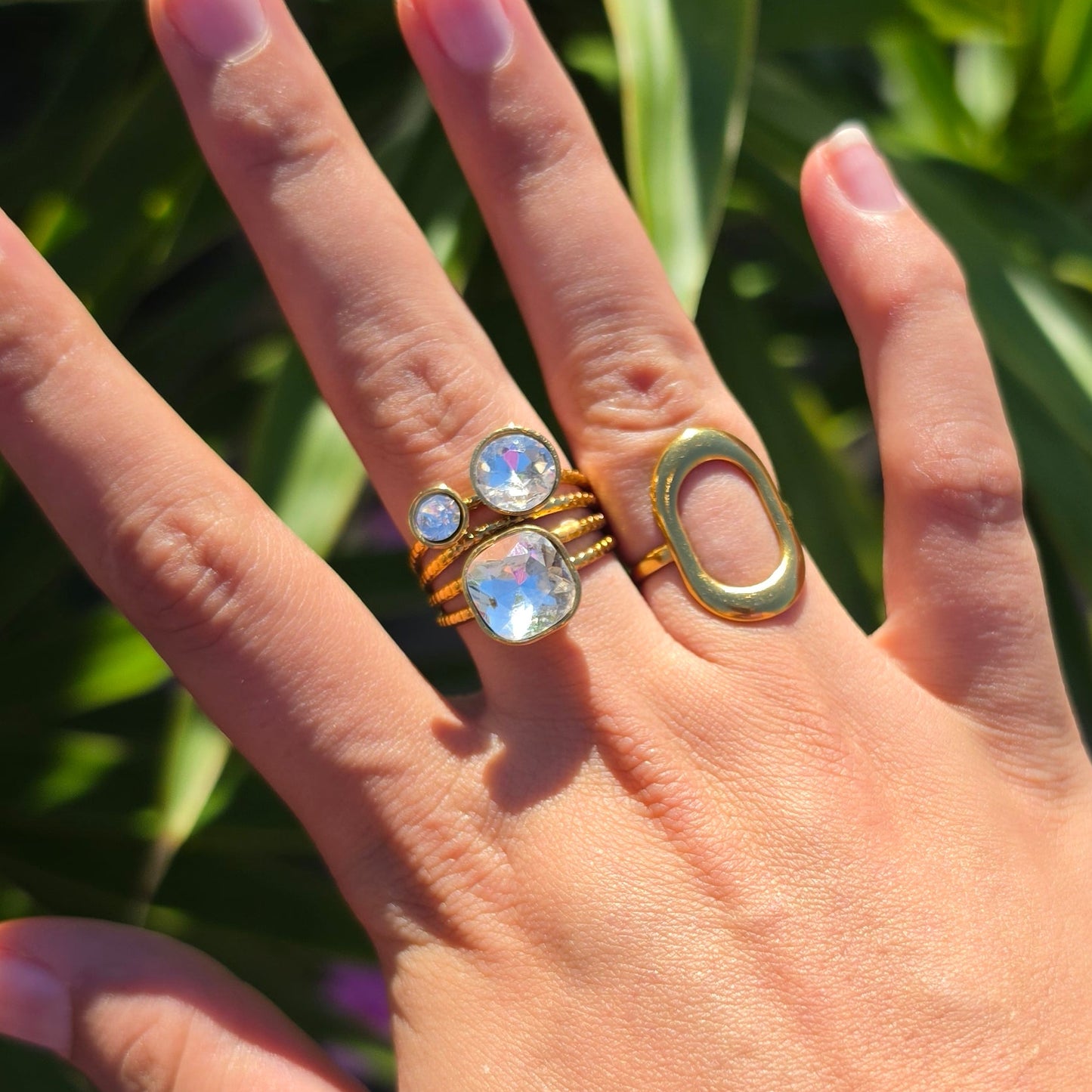 Bague Cristaux Blanc Nia