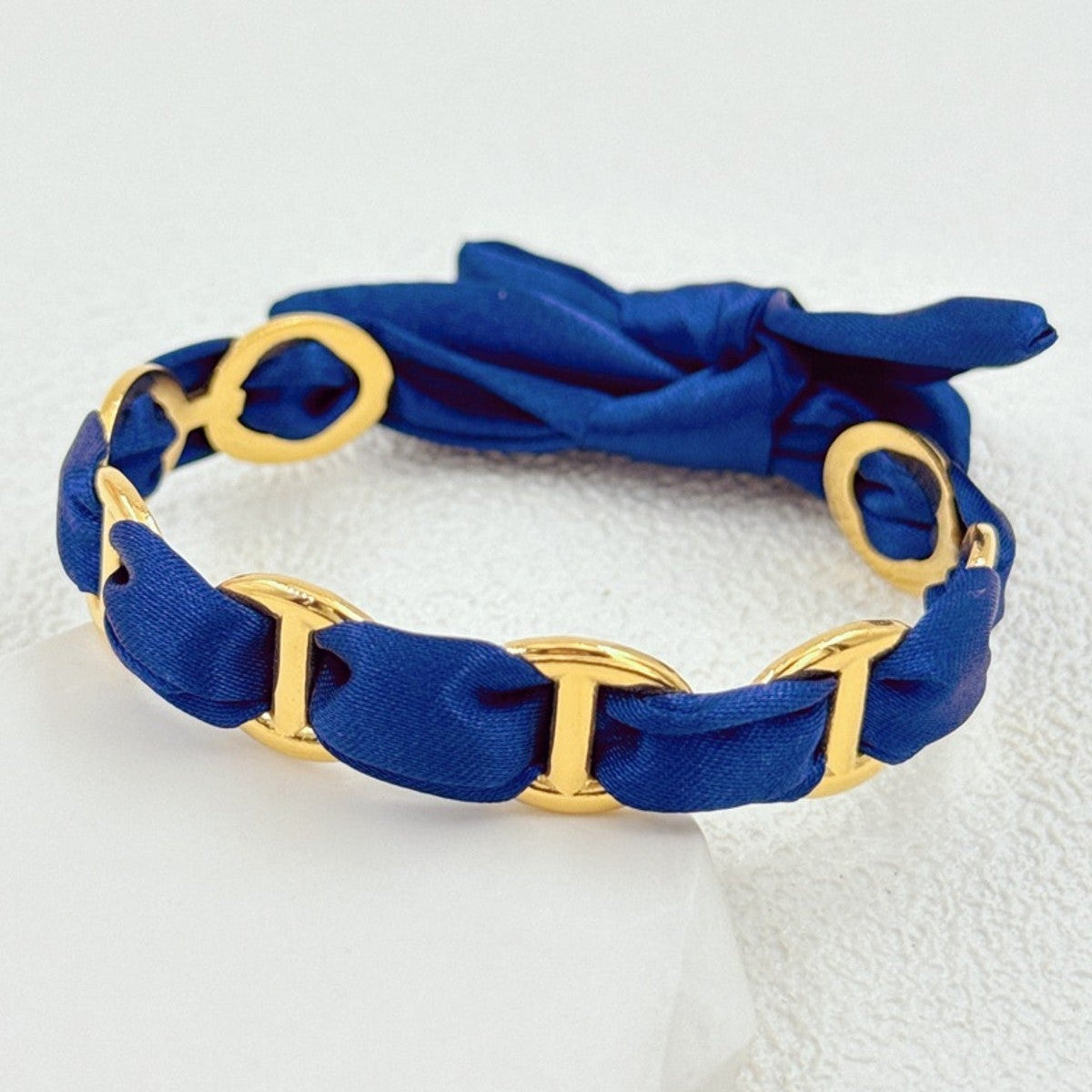 Bracelet Maille marine bleu