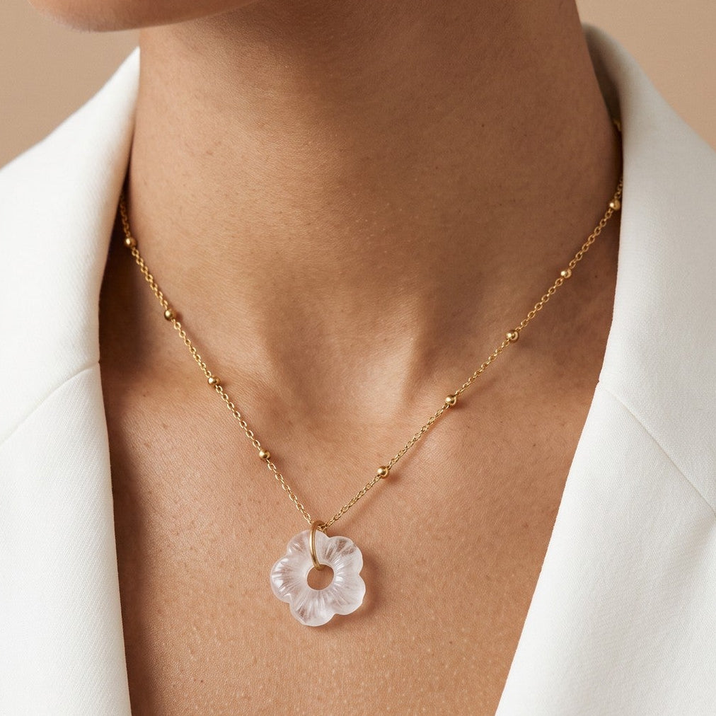 Collier Dahlia Blanc