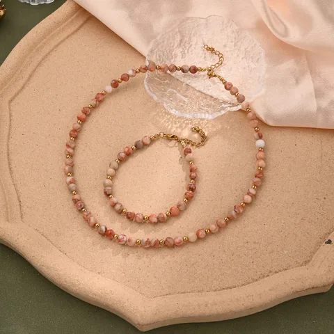 Parure Jaspe Collier + Bracelet