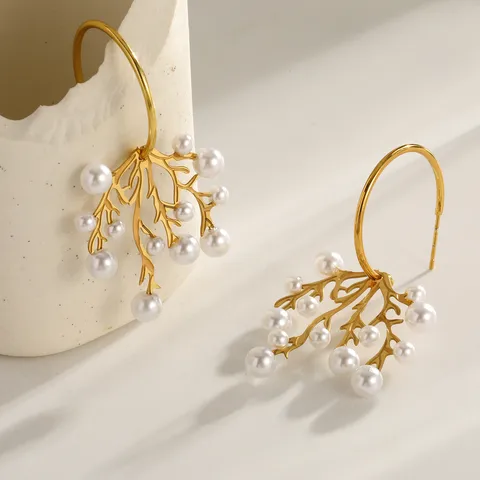 Boucles d'oreilles Corail