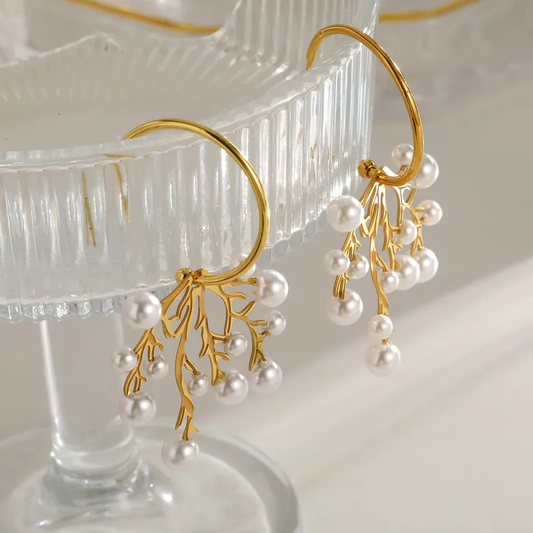 Boucles d'oreilles Corail
