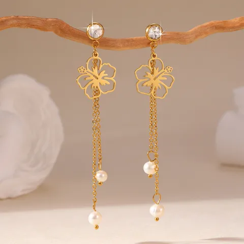 Boucles D'oreilles hibiscus