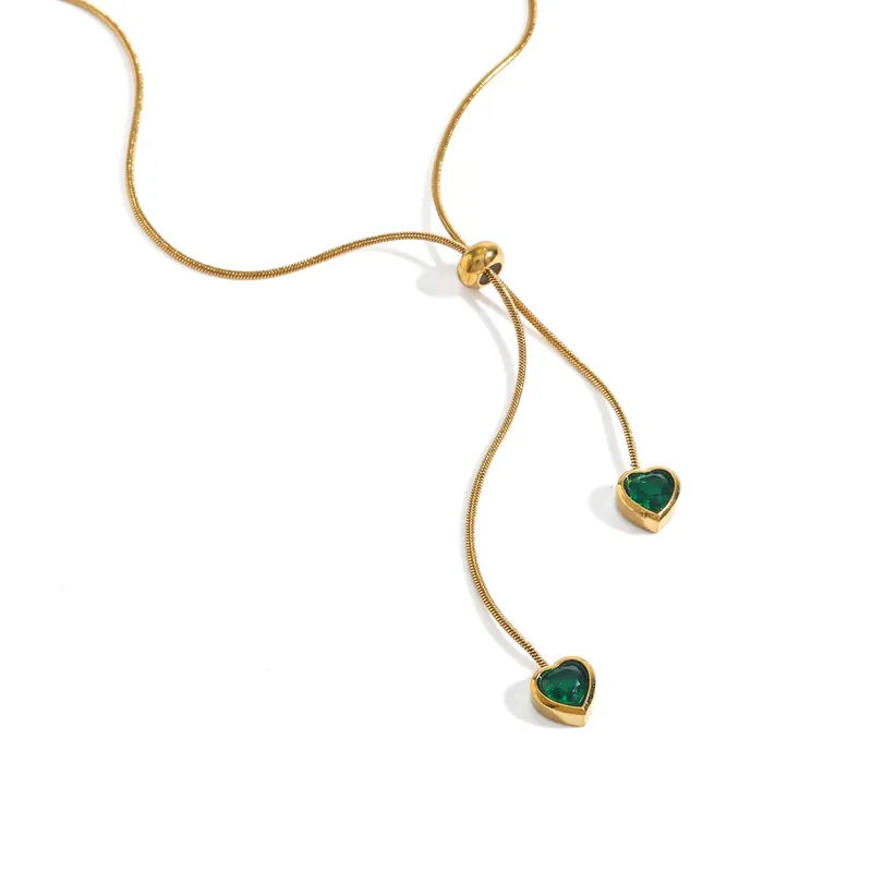 Collier double coeur