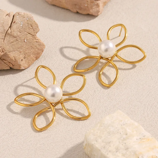 Boucles d'oreilles Perla Flor