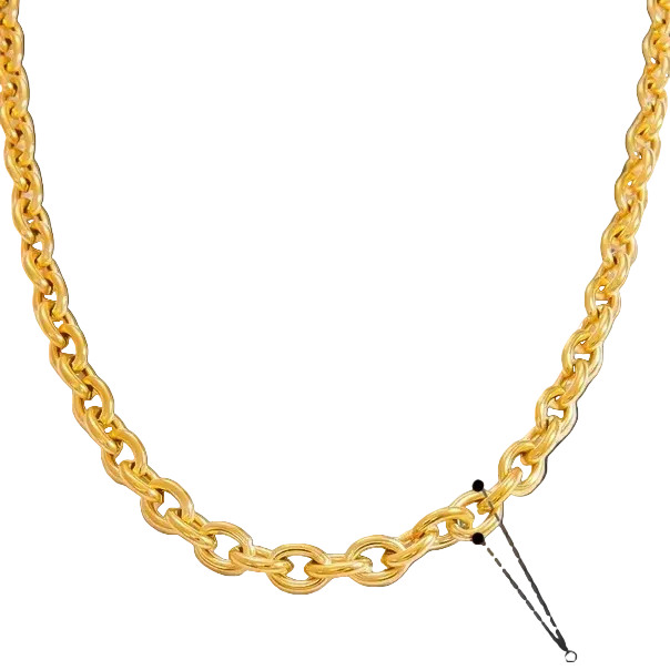 Collier à personnalisé  grosse maille