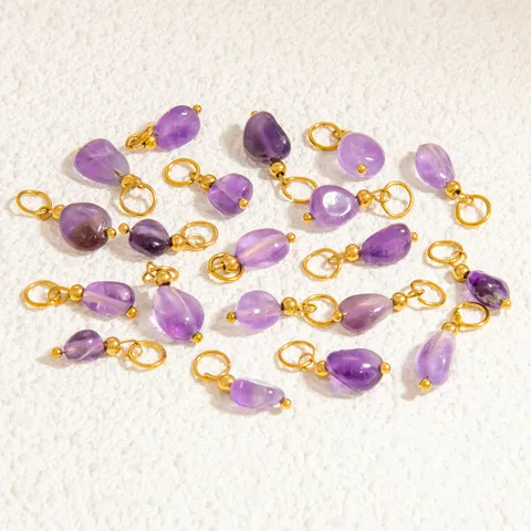 Charms perle  violette