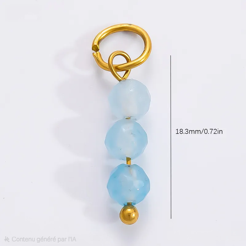 Charms perle bleu