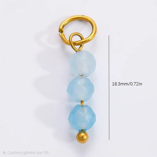 Charms perle bleu