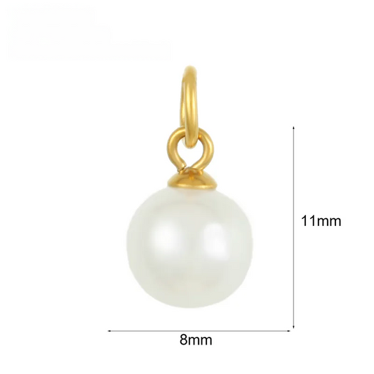 Charms perle blanche