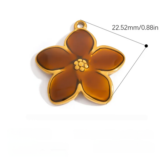 Charms Fleur Marron clair Oly