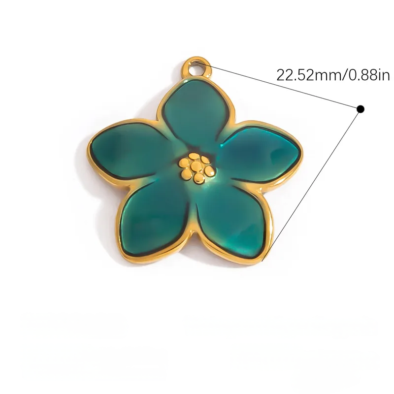 Charms Fleur Bleu Oly