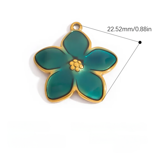 Charms Fleur Bleu Oly