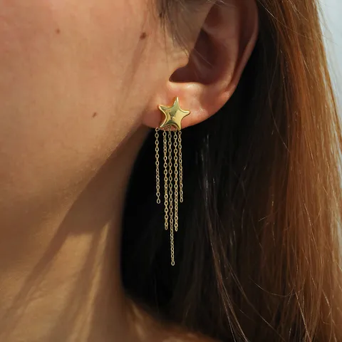 Boucles d'oreilles  étoile filante