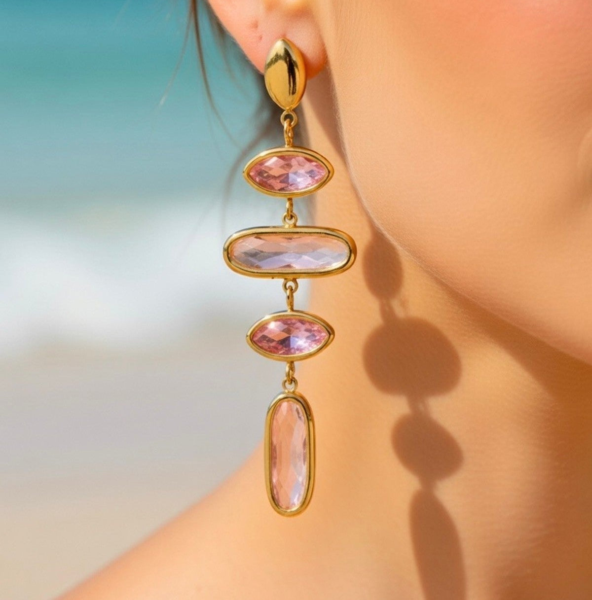 Boucles d'oreilles Cristaux