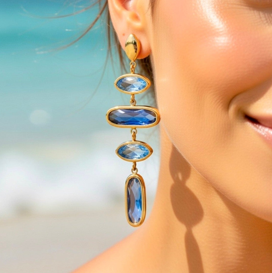 Boucles d'oreilles cristaux