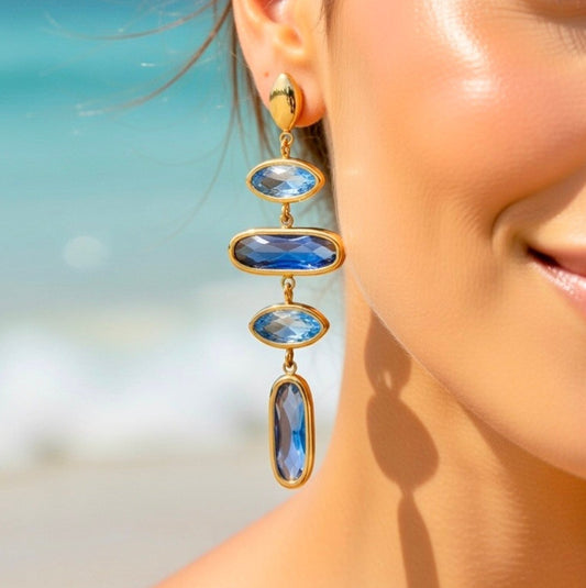 Boucles d'oreilles cristaux