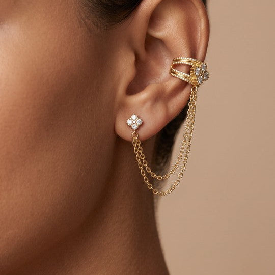 Boucle d'oreille cartilage-lobe princesse