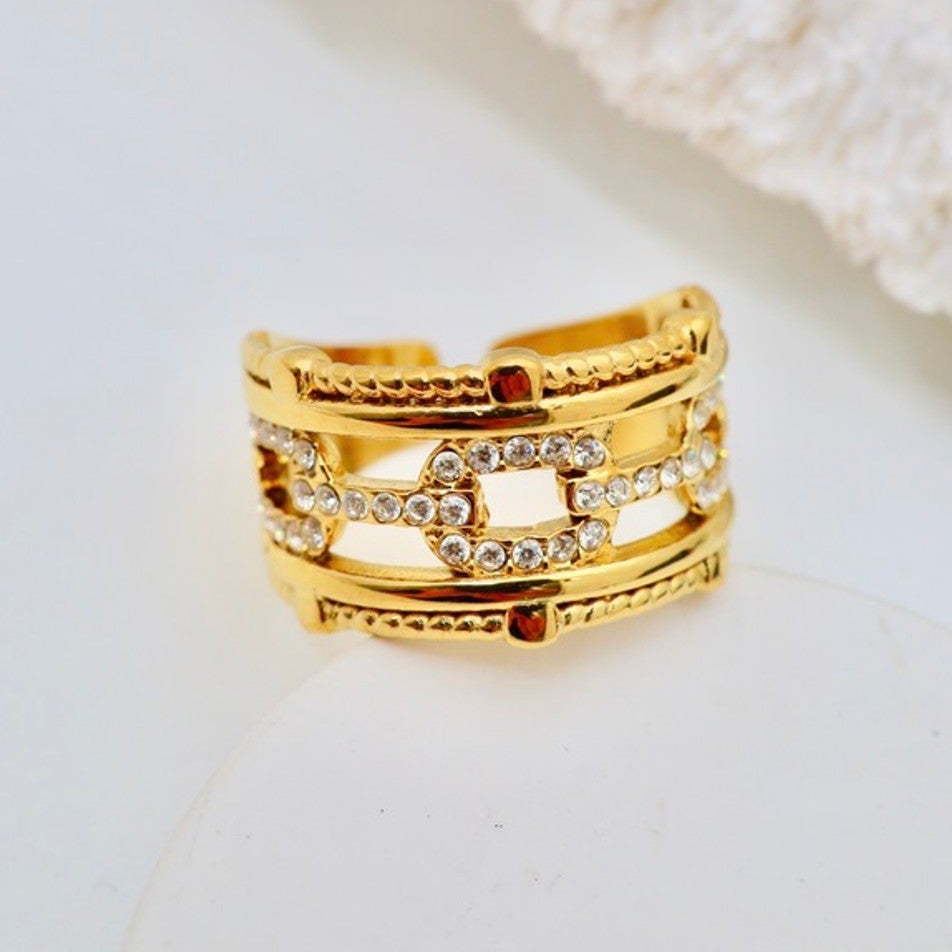 Bague Maille marine