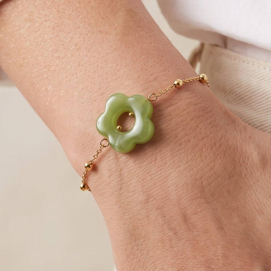 Parure collier et bracelet Olive