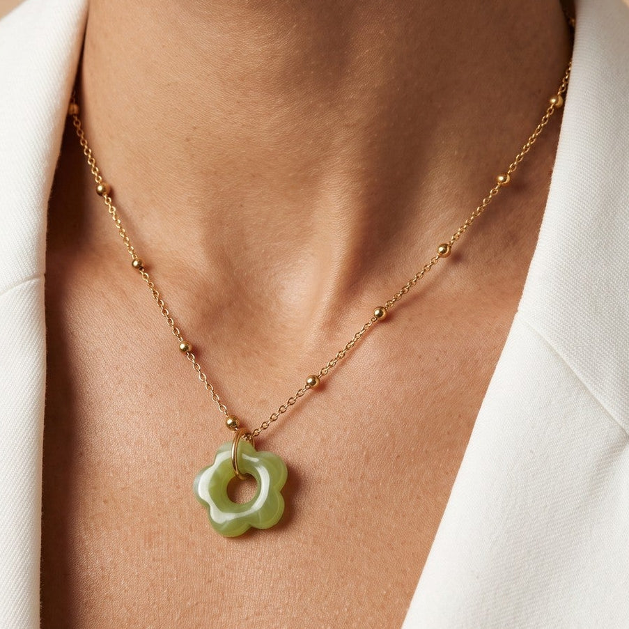 Parure collier et bracelet Olive