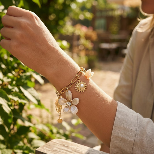 Bracelet Fleur Nacré