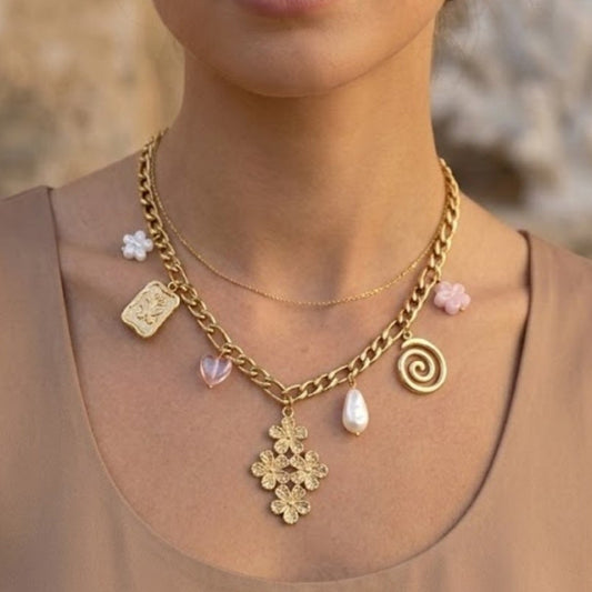 Collier breloque Fleur