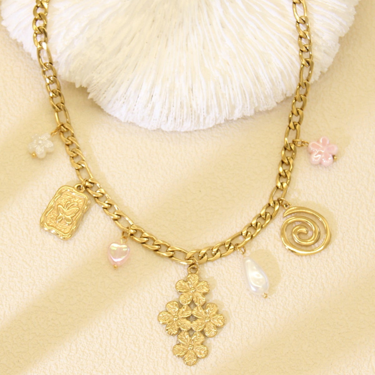 Collier breloque Fleur