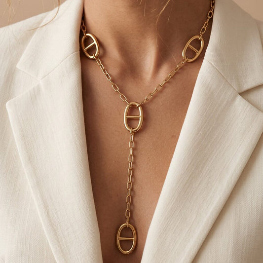 Collier Y Maille Marine
