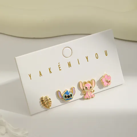 Boucles d'oreilles fantaisie stitch